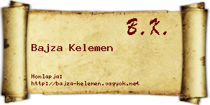 Bajza Kelemen névjegykártya